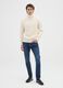 Blue denim jeans in cotton blend skinny fit_0