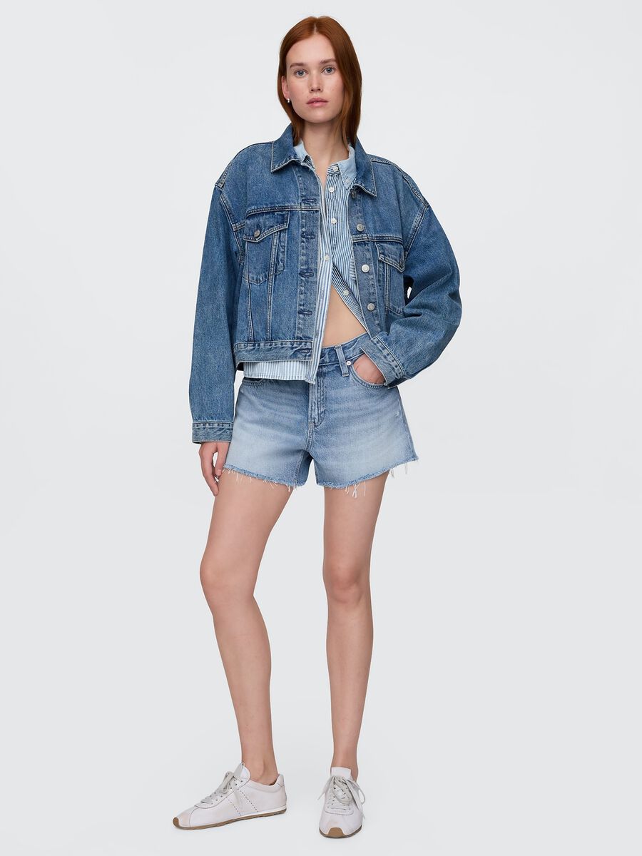 Shorts in denim chiaro_0