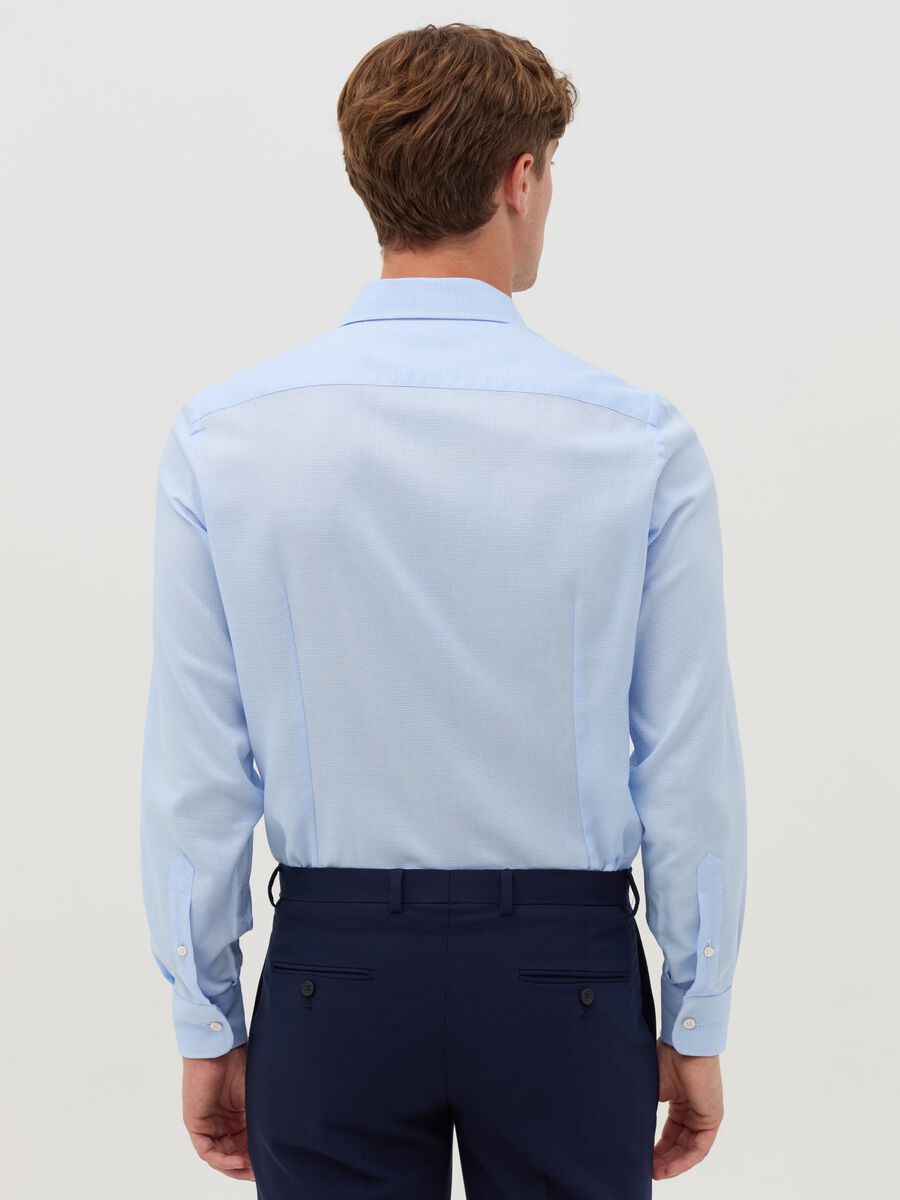 Slim-fit shirt with micro pattern_2