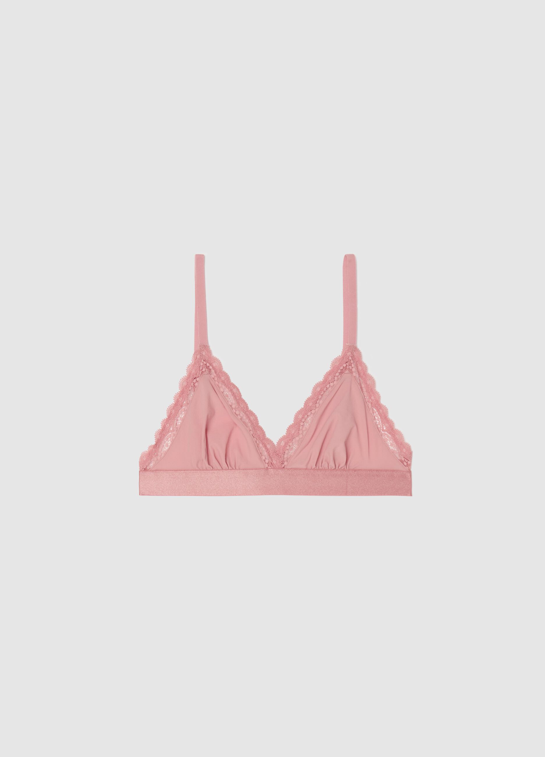 Alex triangle bra in micro crêpe