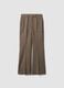 Brown wool-blend flared trousers_0