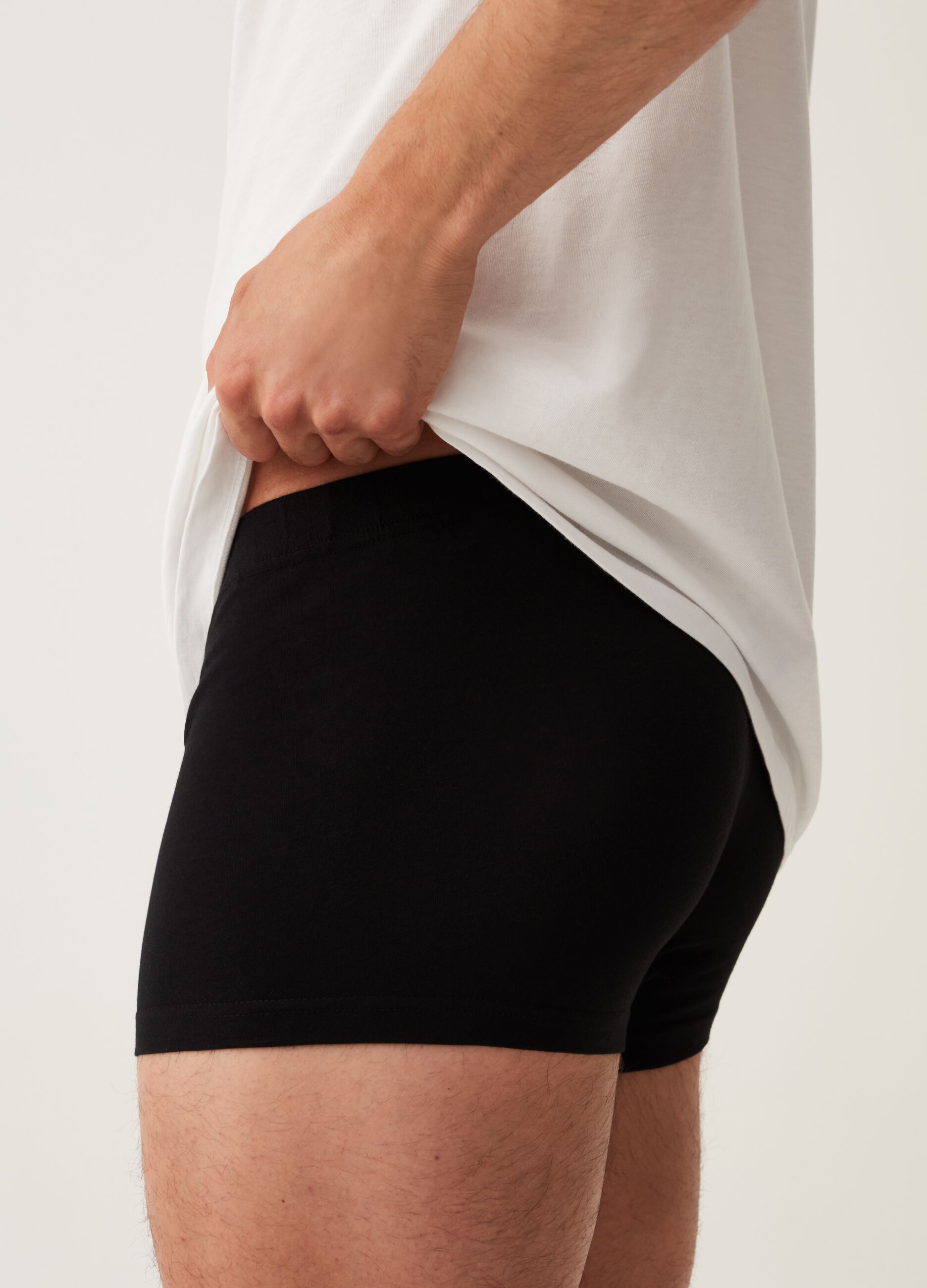 Set cinque boxer in cotone bio stretch