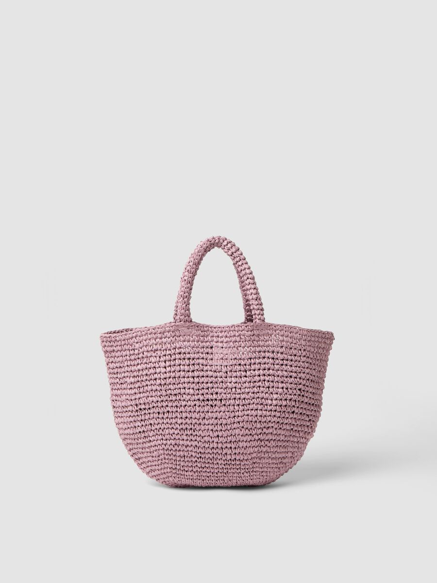 Borsa mare rosa in puro tessuto carta_1