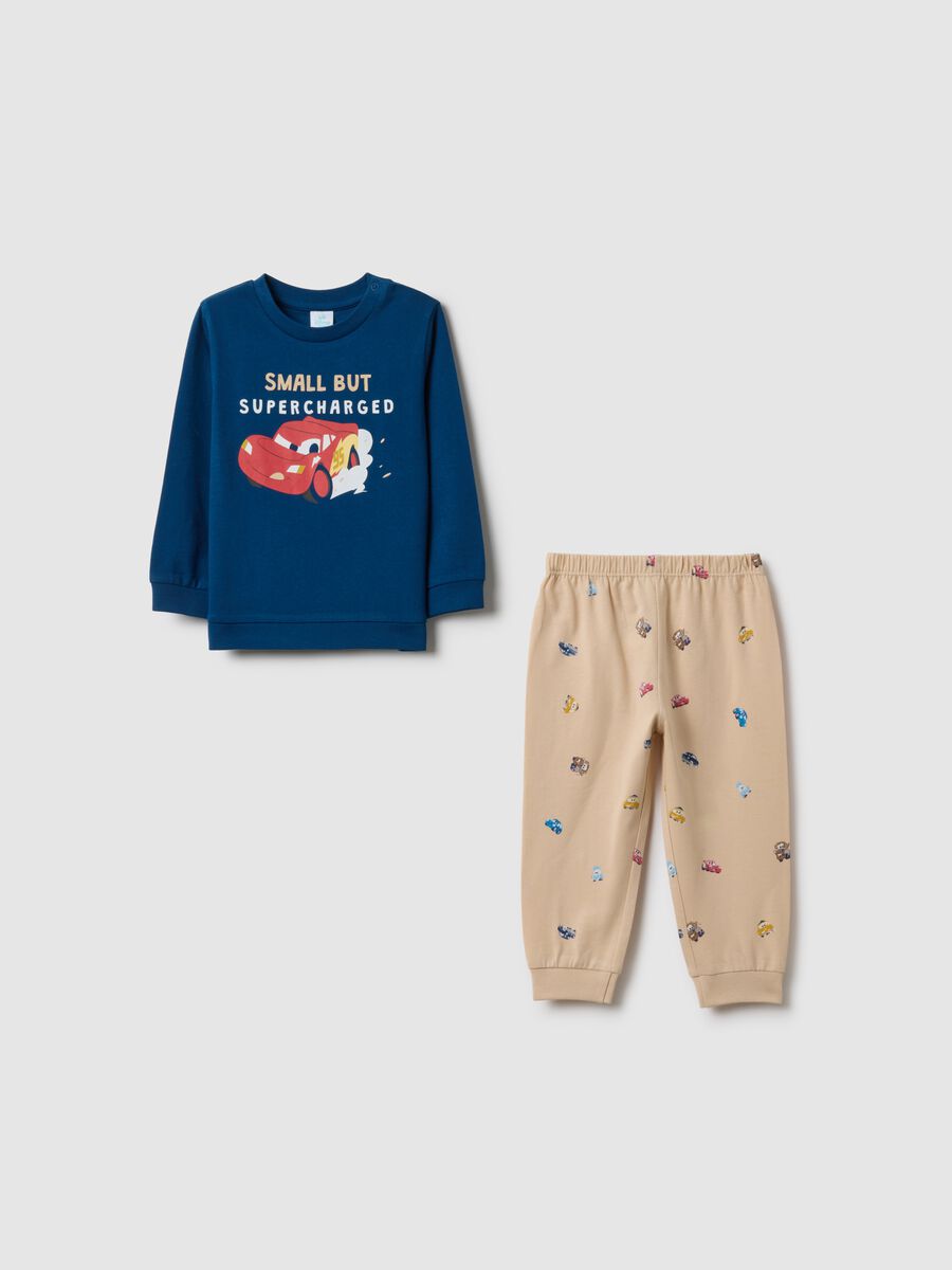 Pigiama in puro cotone multicolor da neonato regular fit con stampe Cars_0