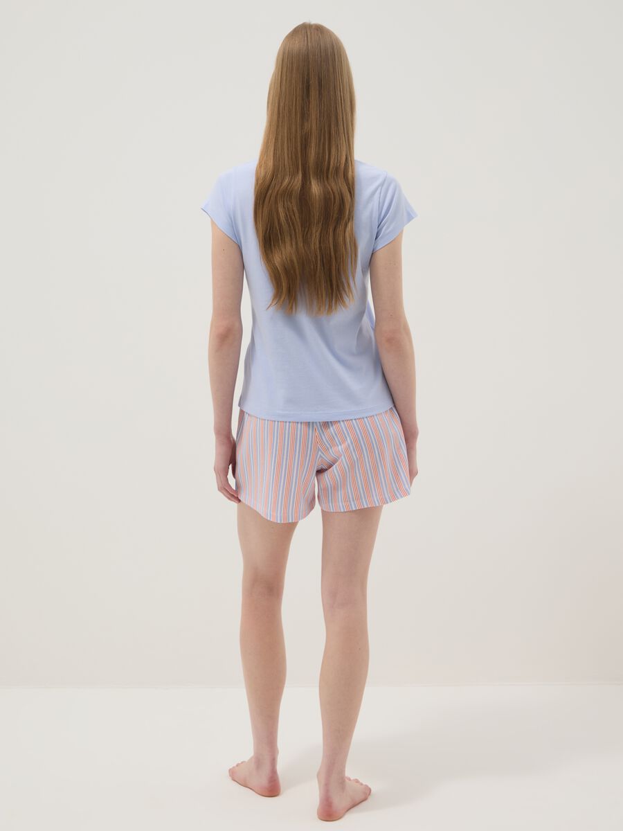 Multicolour pure cotton short pyjamas, regular fit, with prints_2