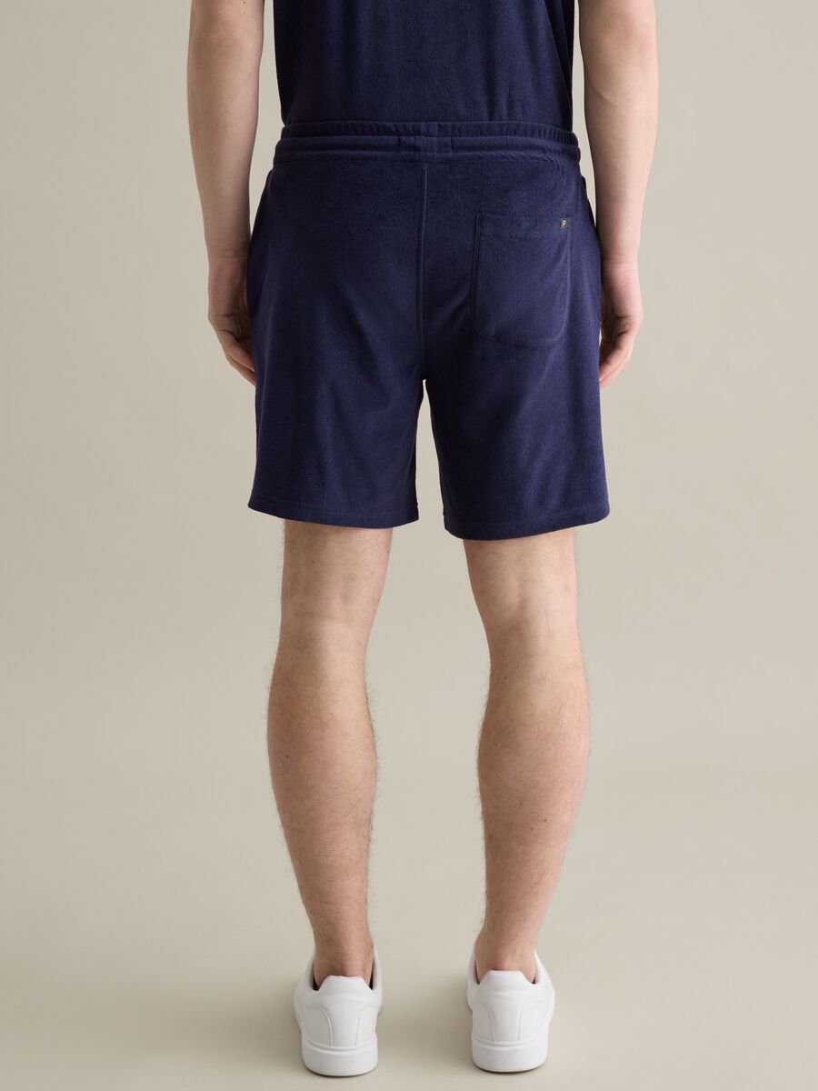 Bermuda in Lead Blue Mixed Fabric_3