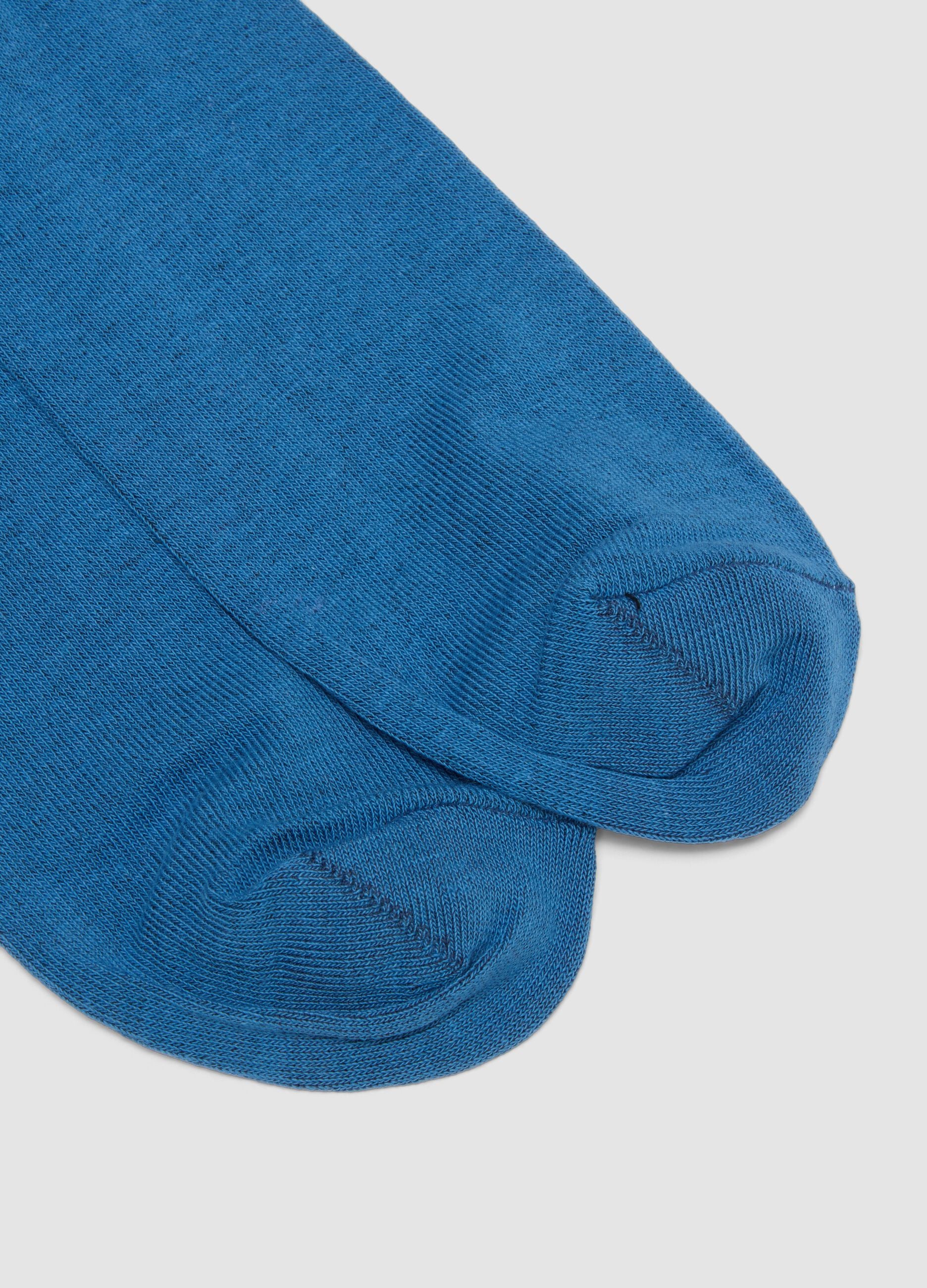 2-pack of multicolour mid-calf socks in stretch cotton