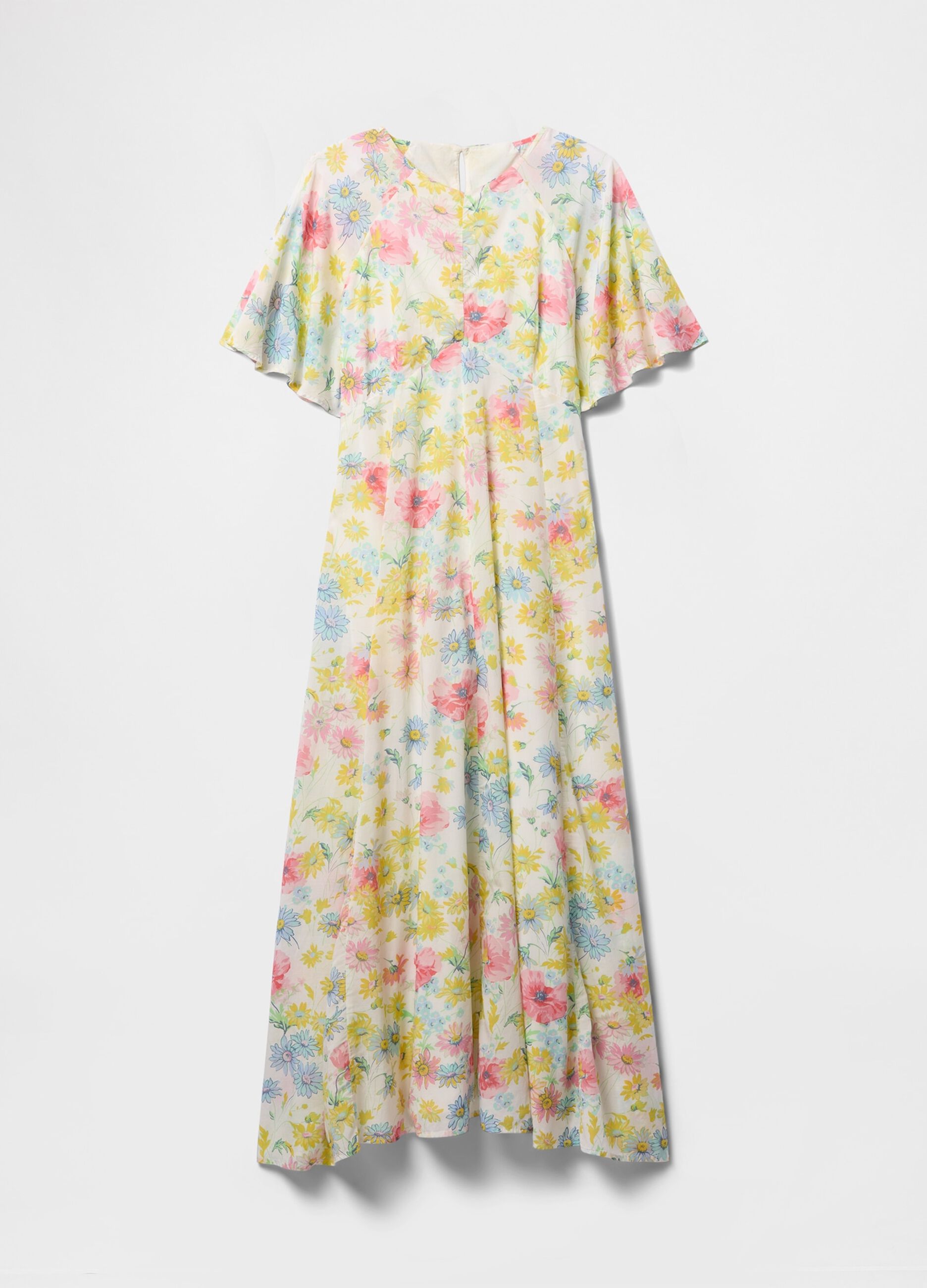 Gap multicoloured floral long dress in viscose and cotton blend