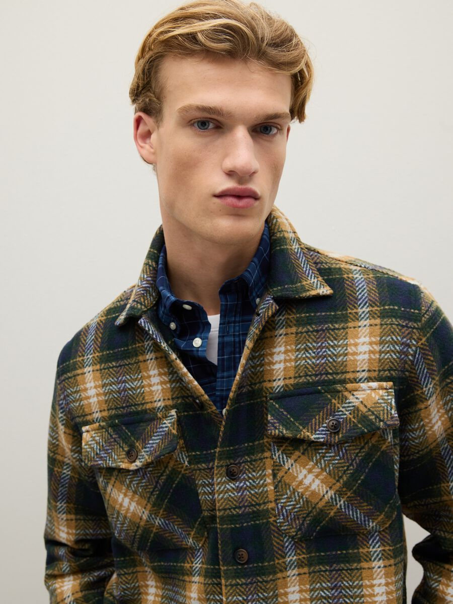 Multicolour Checked Oversized Shirt_3