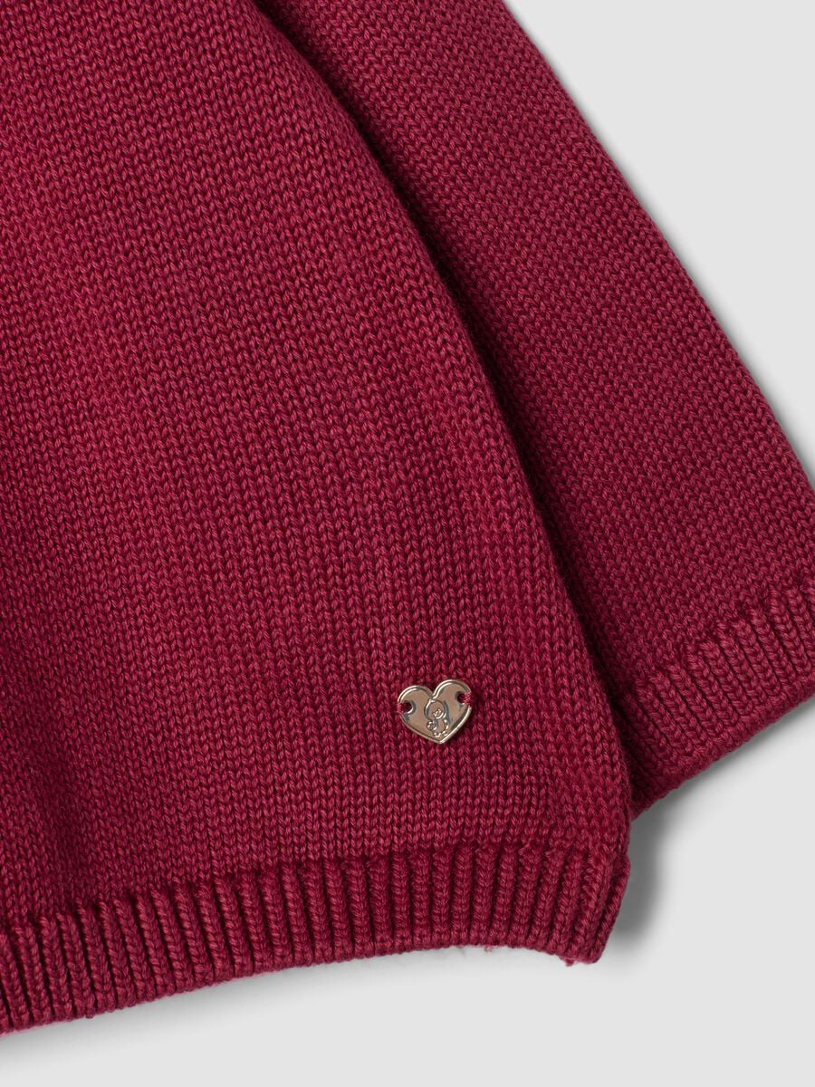 Pink organic cotton set with ruffle collar_2