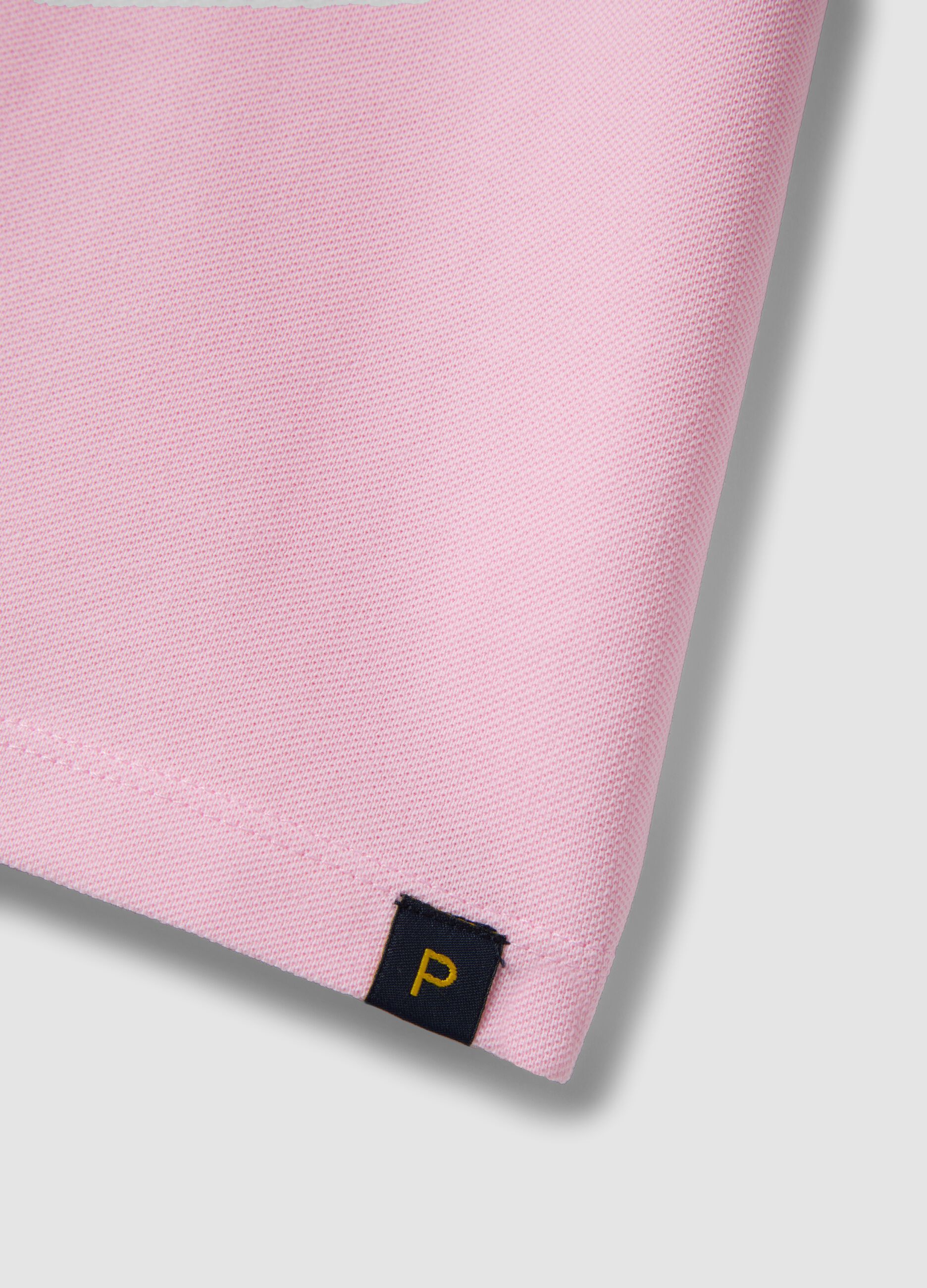 Polo in puro cotone biologico rosa regular fit