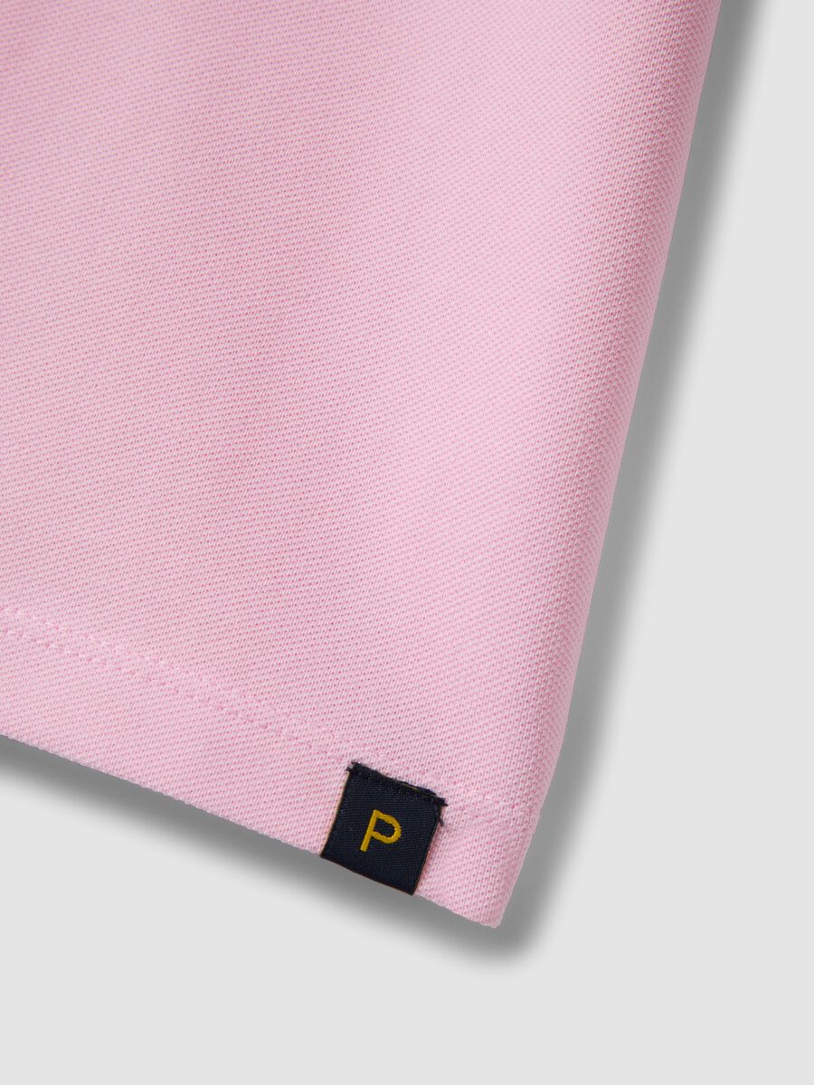 Polo in puro cotone biologico rosa regular fit_5