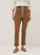 Pantaloni slim premaman marroni in viscosa elasticizzata_1