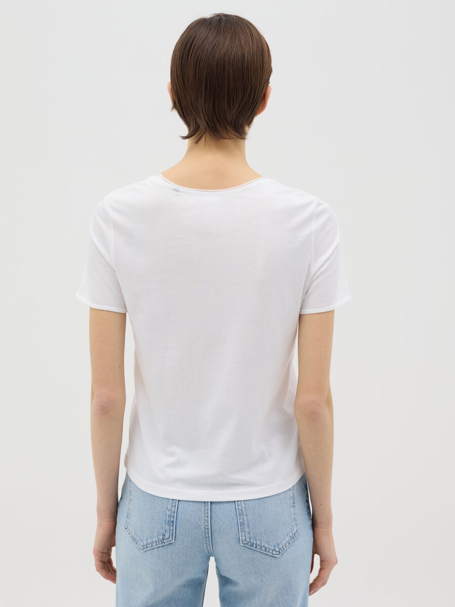 White relaxed-fit T-shirt in cotton_2