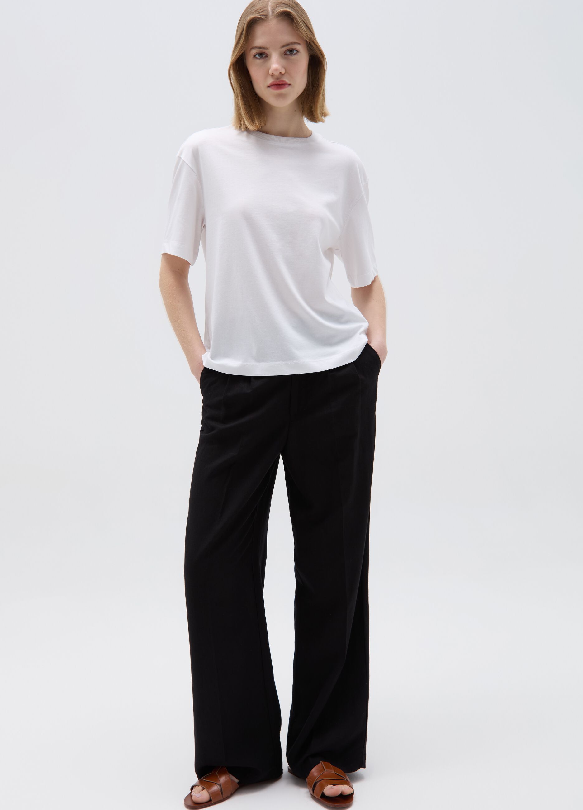 Boxy-fit T-shirt in organic cotton