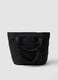 Black foldable shopper bag with double handles_2