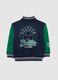 Kids' blue cotton blend sweatshirt, regular fit with Boston Celtics print_1