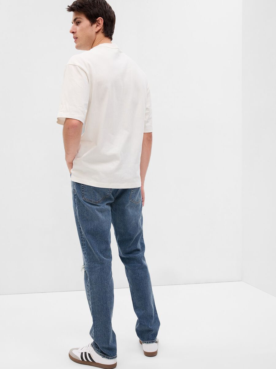 Slim fit jeans with worn look_1