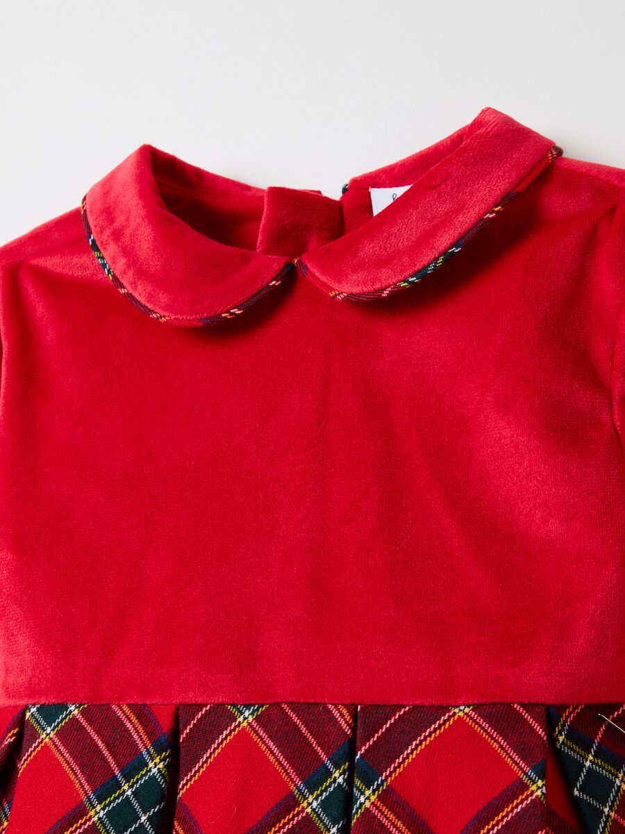Abito combinato con fantasia tartan _2