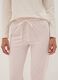 Beige organic cotton pyjamas with raised croissant embroidery_2