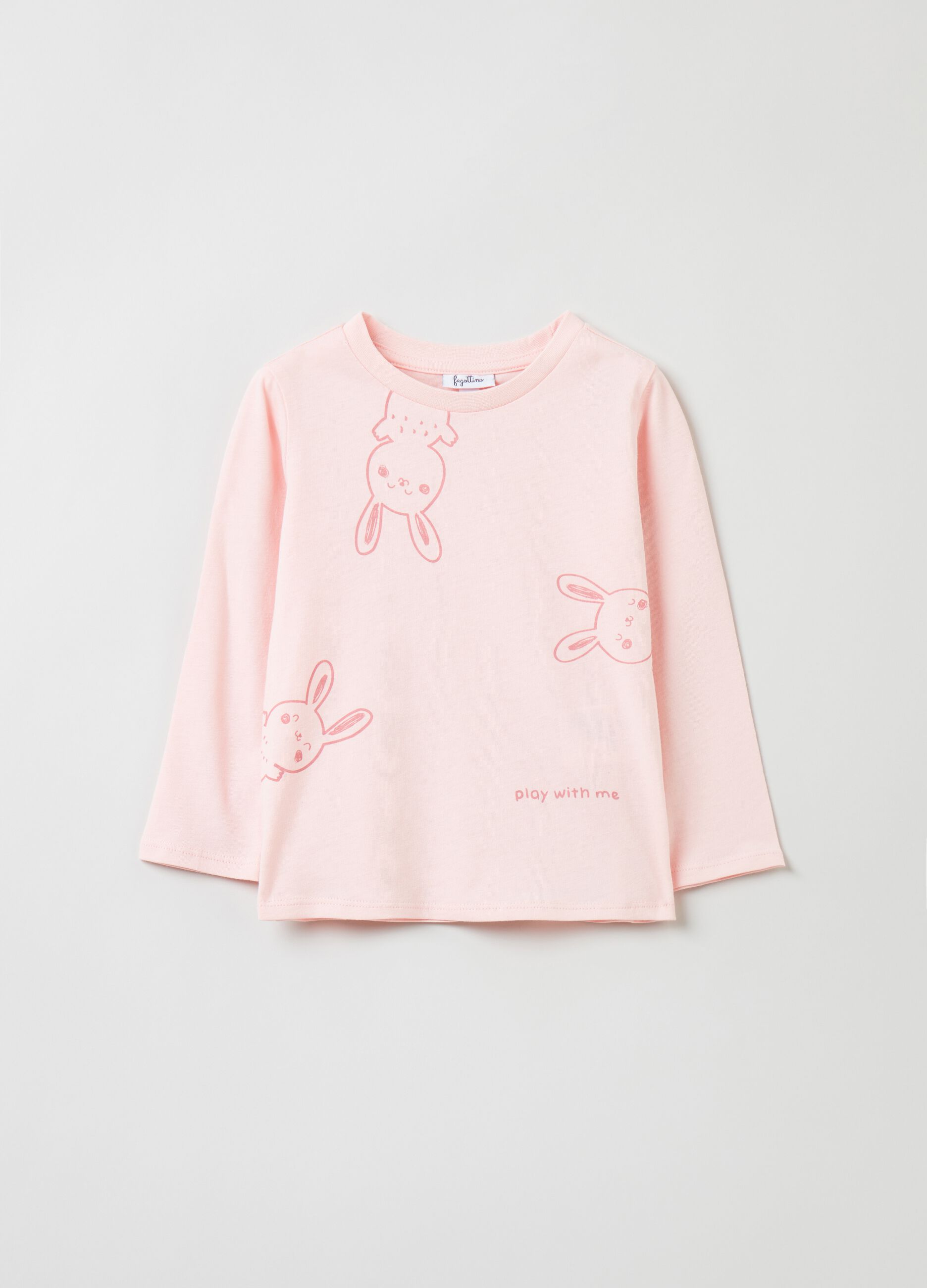 T-shirt a maniche lunghe con stampa_0