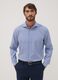 White and blue striped slim-fit easy-iron lyocell-blend dobby shirt_0
