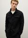 Black cotton blend sweatshirt with buttons_3