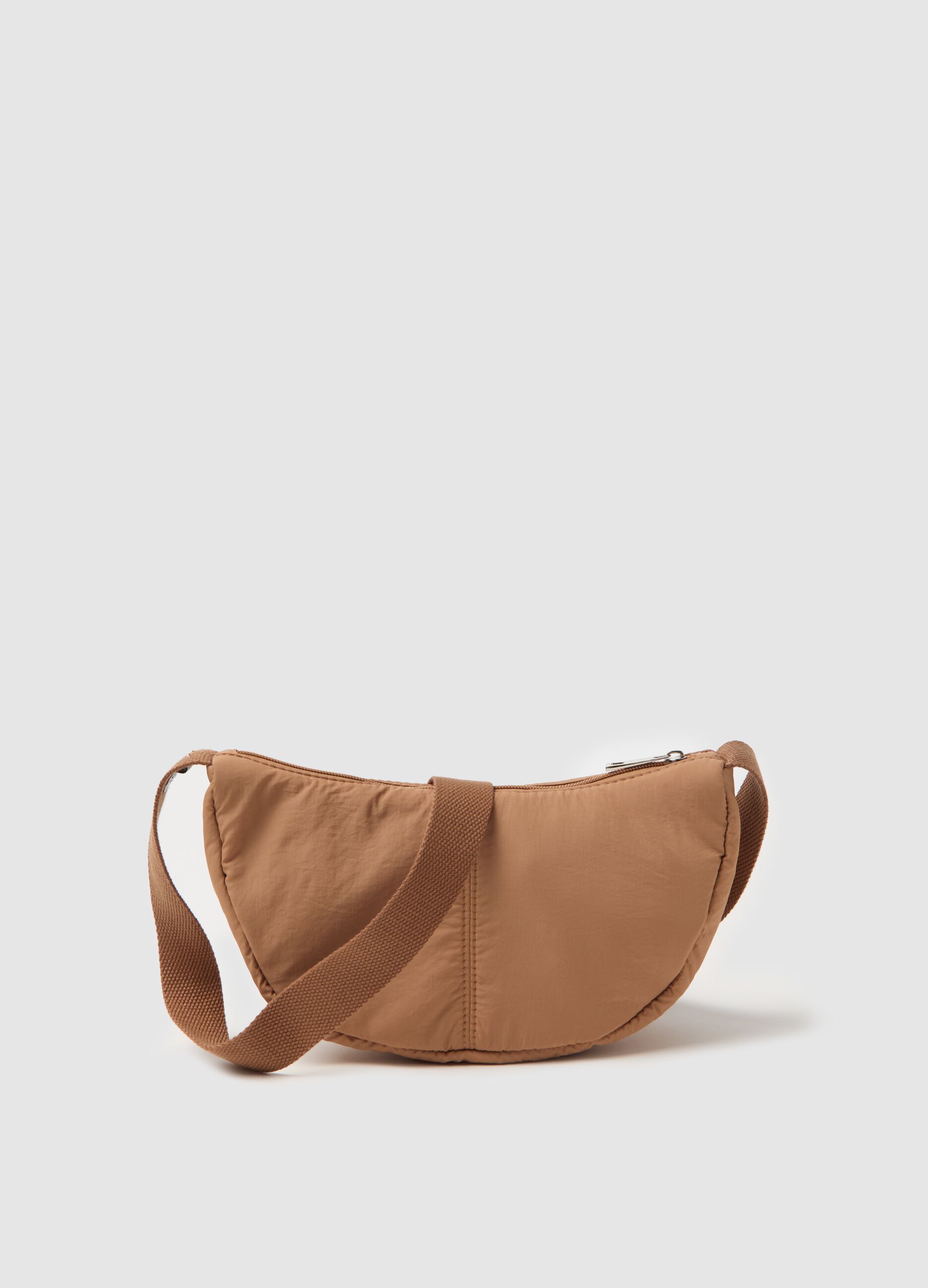 Essential small half-moon bag with shoulder strap