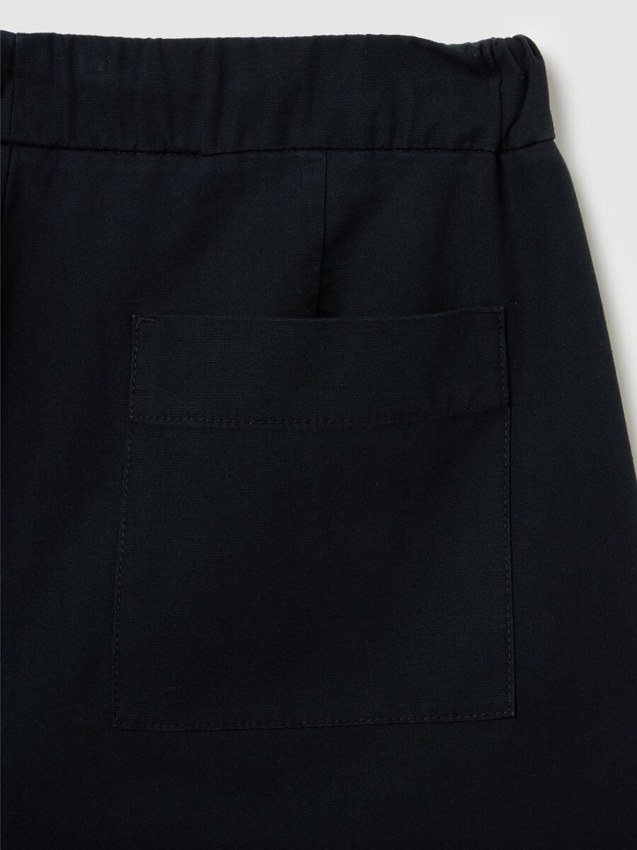 Men's pure cotton black baggy shorts_1