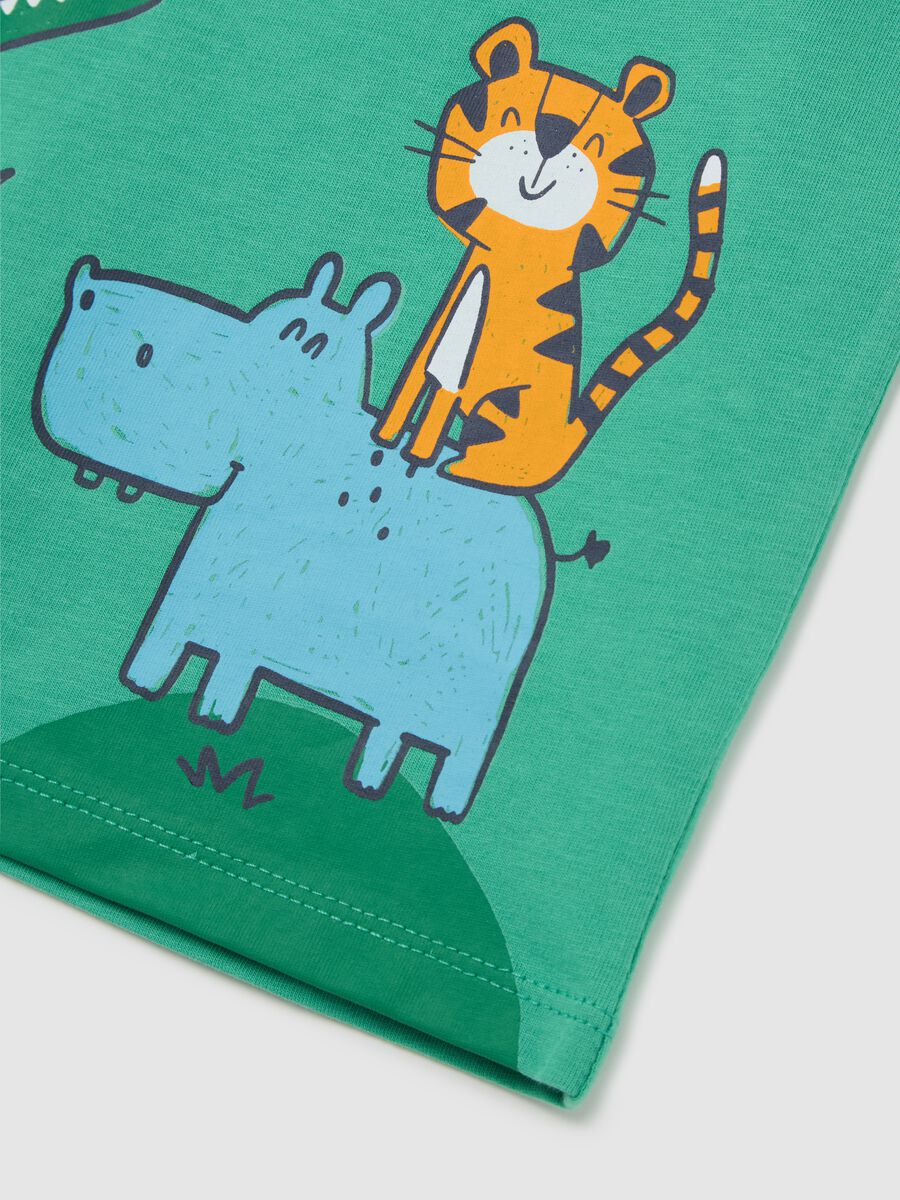 Safari Green Cotton Tank Top for Baby_2