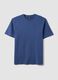 Short-sleeve pure cotton blue relaxed fit T-shirt_4