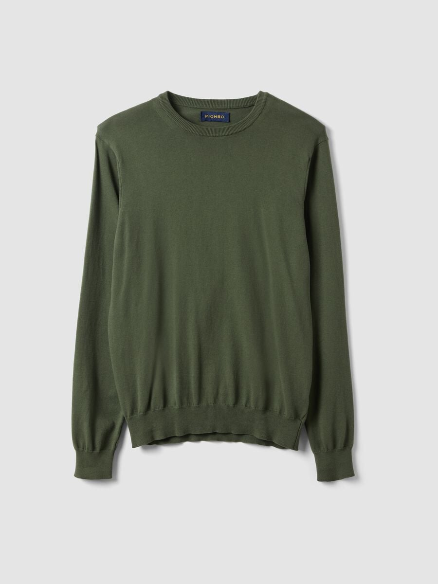 Pullover verde in puro cotone_4
