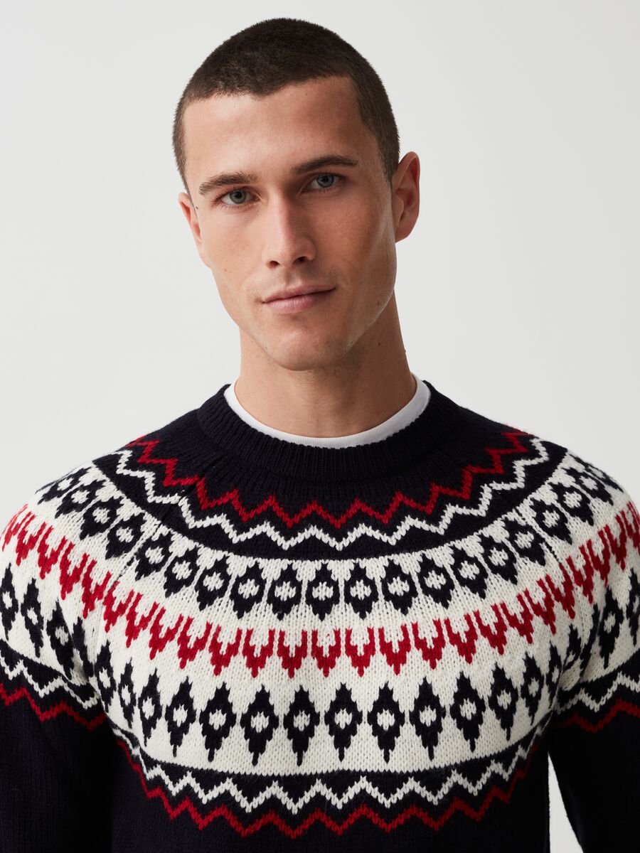 Pullover con motivo ikat jacquard_1
