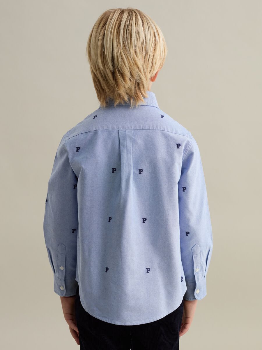 Cotton shirt with embroidered logo_2