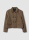 Brown checked wool-blend double-breasted shacket, oversized fit_0