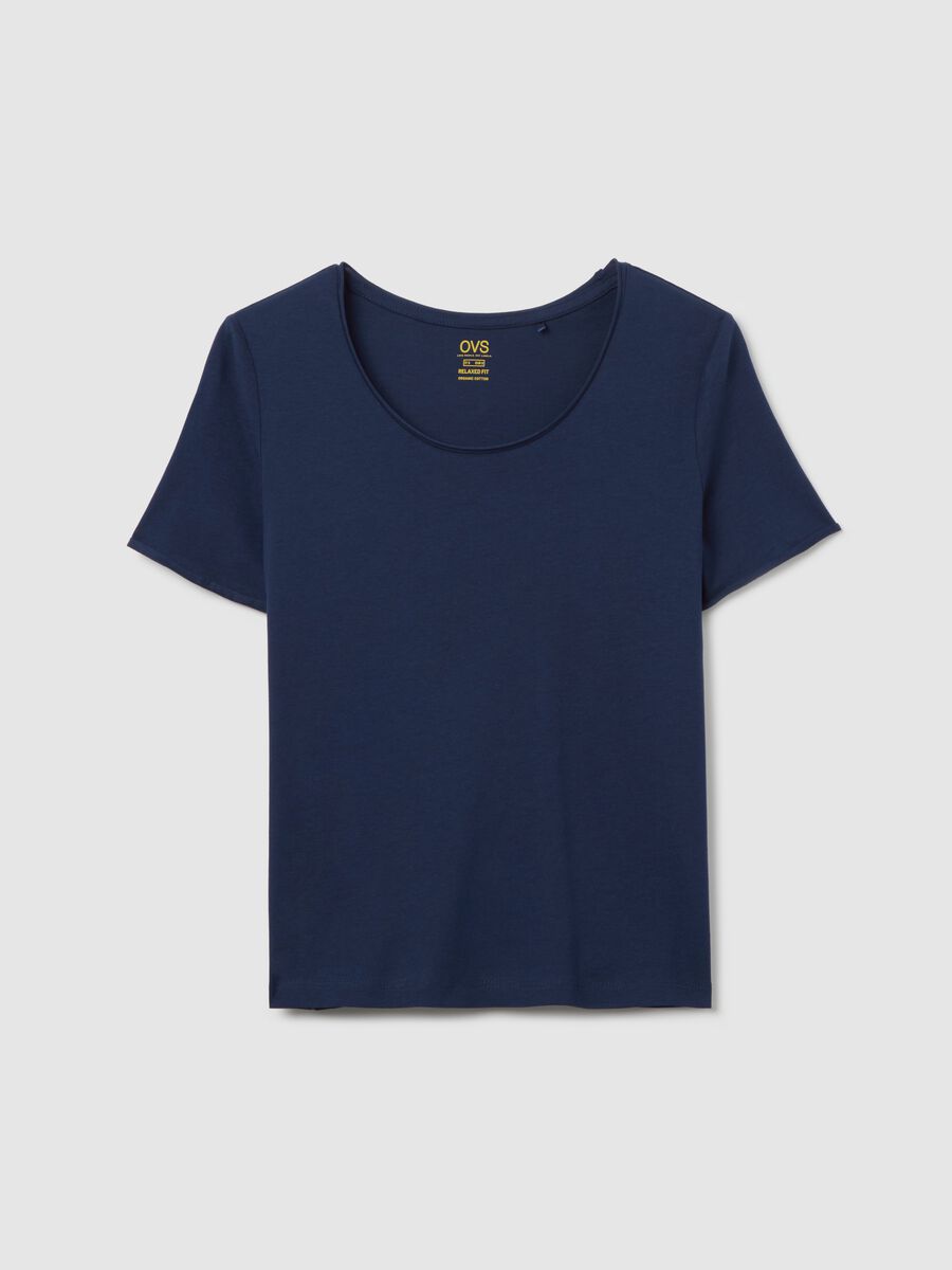 Blue relaxed-fit T-shirt in cotton_4