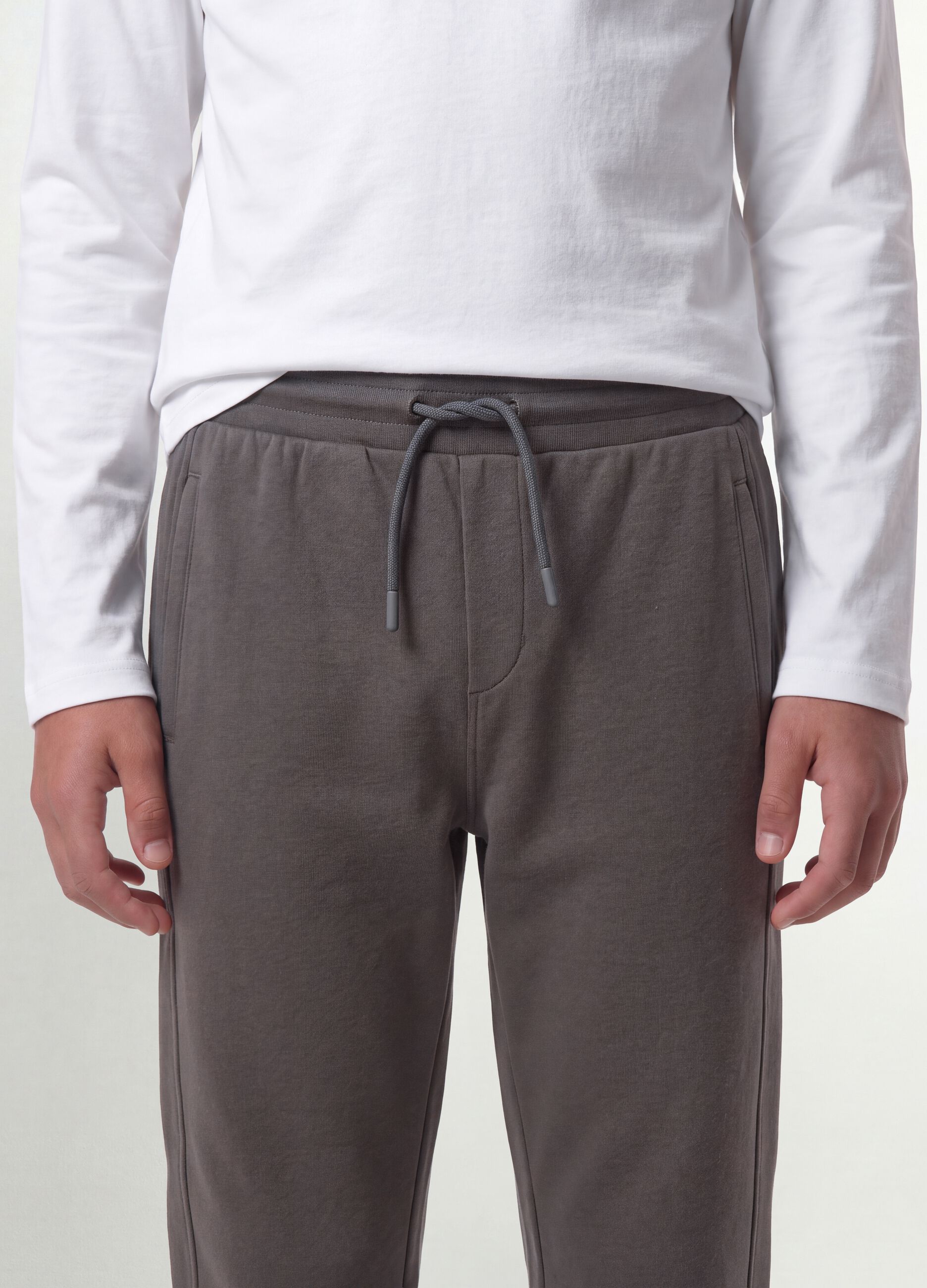 Grey organic cotton joggers