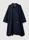 Long blue cotton blend coat with oversized fit_4
