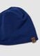 Cappello blu in cotone organico elasticizzato jersey per bambino_1