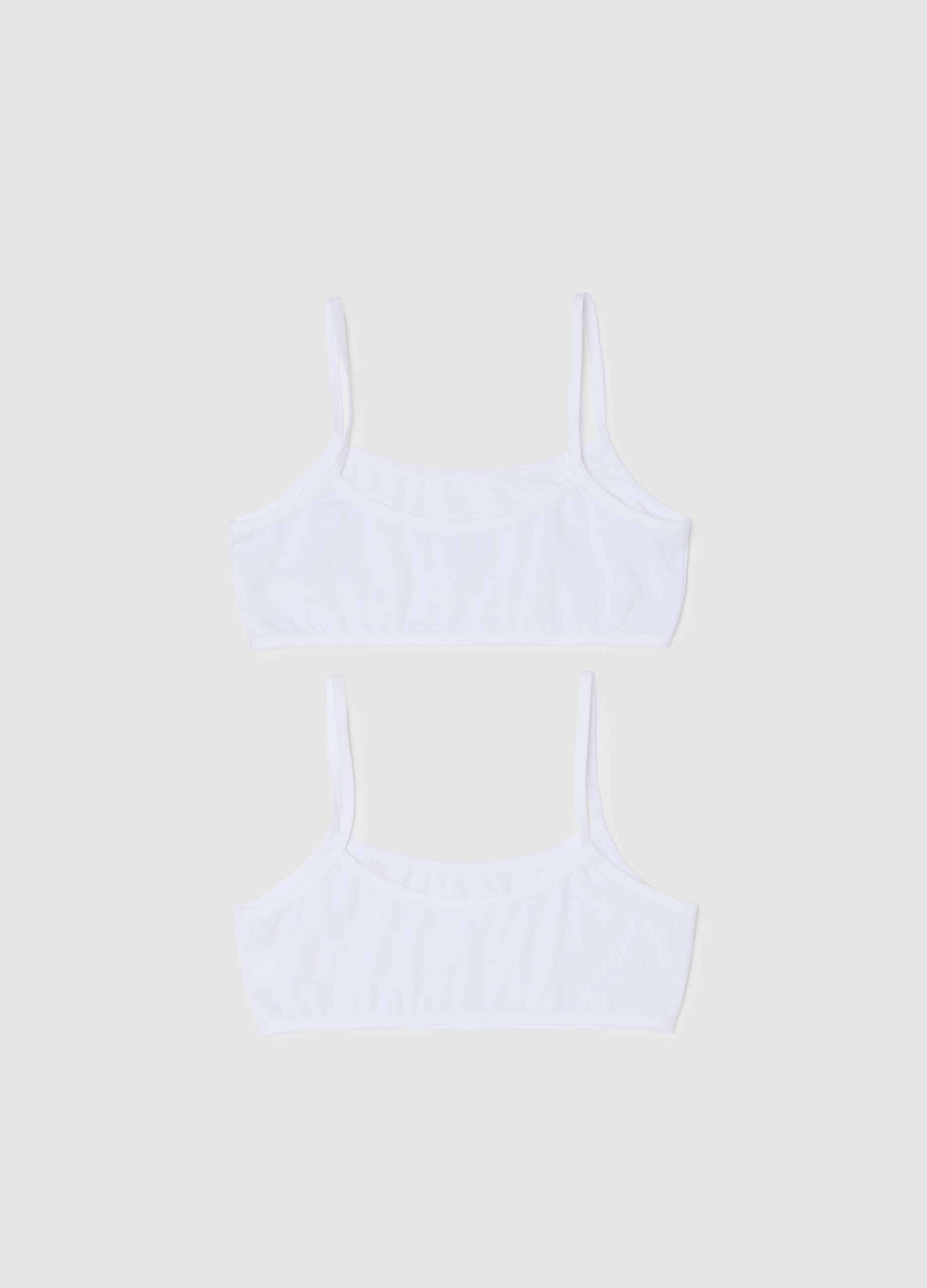 Girl's Cotton White Stretch Bra Tripack Set