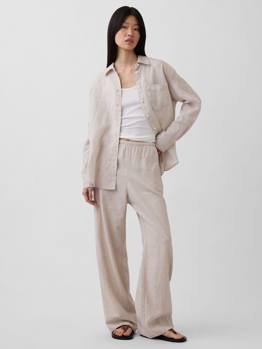 Linen-blend trousers_0