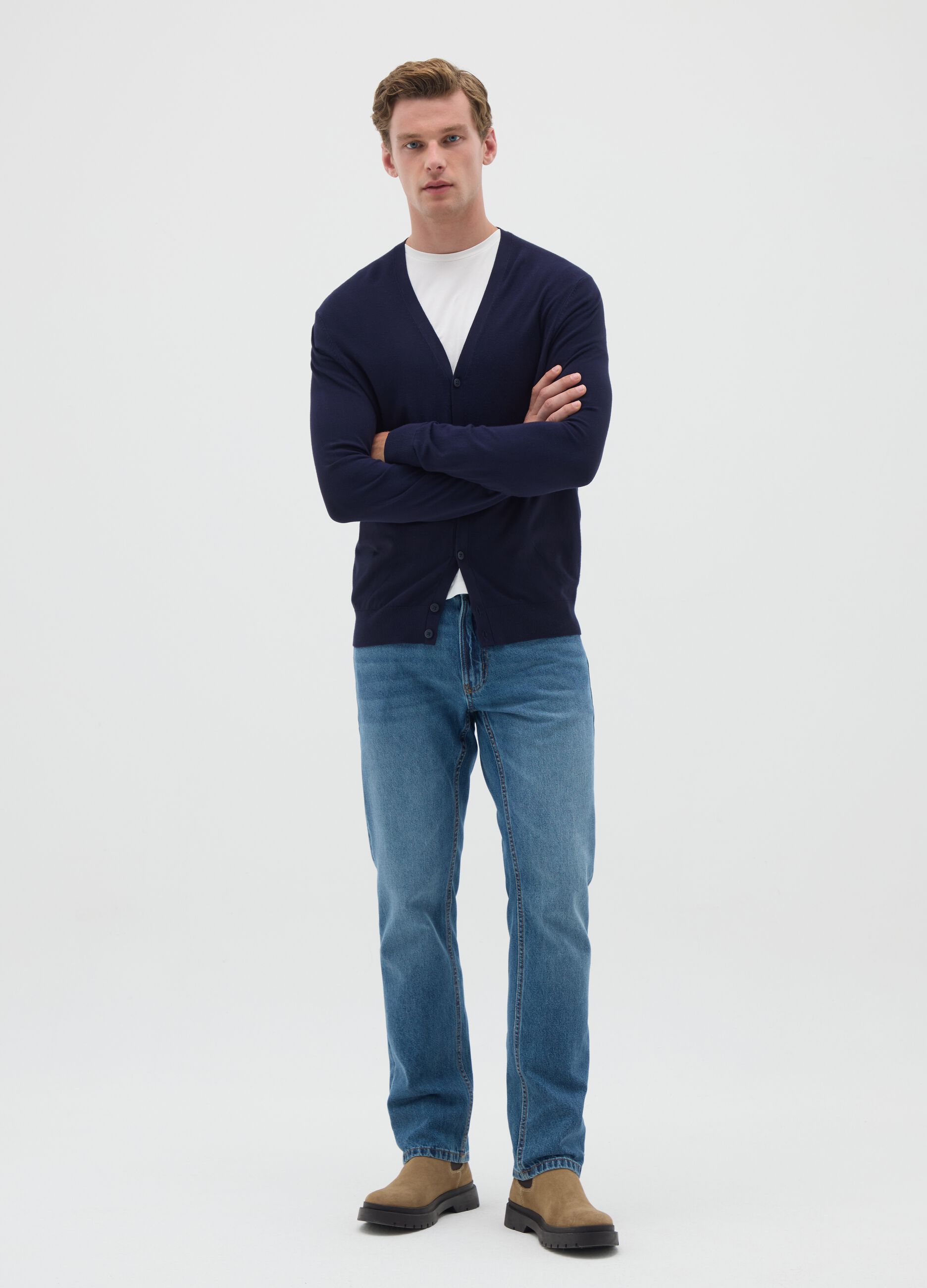 Light Cotton Blue Cardigan