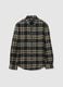 Multicolour long sleeve shirt in pure cotton with a regular fit and check pattern_0