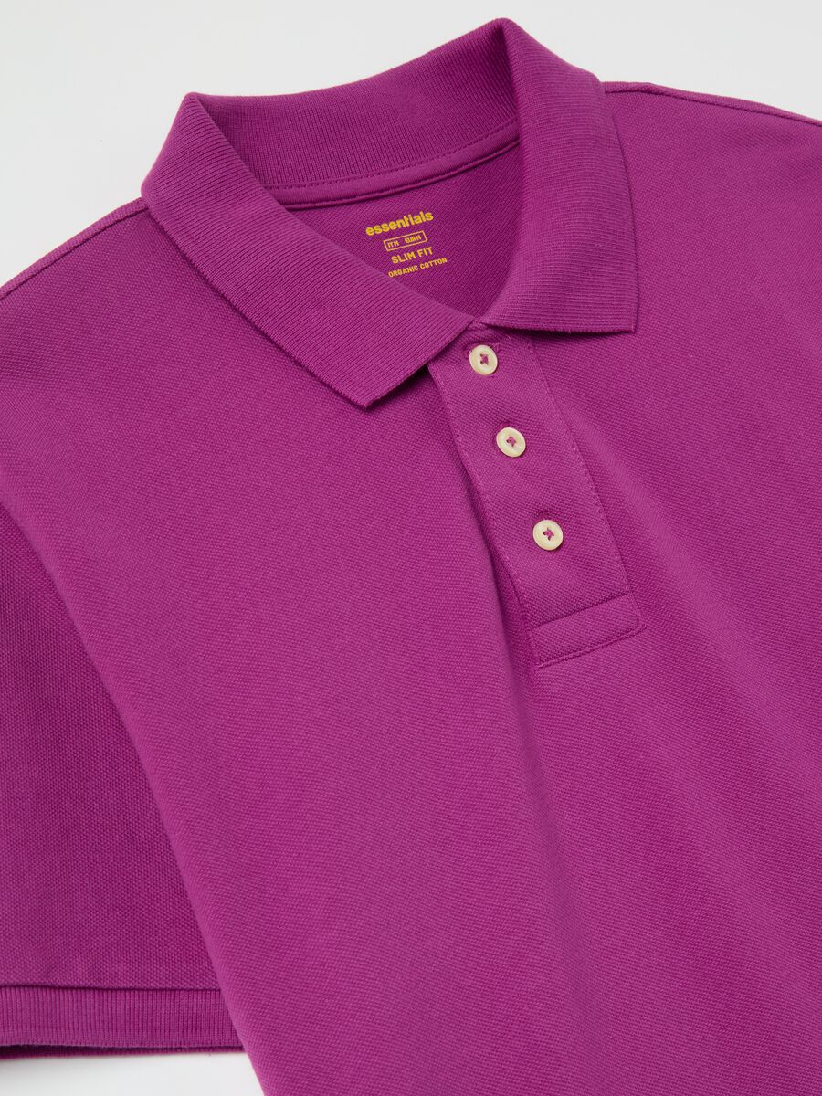 Slim-fit polo shirt in organic cotton_1