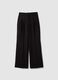 Black Wide Leg Trousers Regular Fit_4