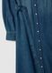 Long dress in pure blue denim cotton regular fit_5