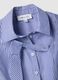Blue striped slim fit pure cotton shirt_5
