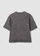 T-shirt grigia in puro cotone over fit con stampa teddy bear_1