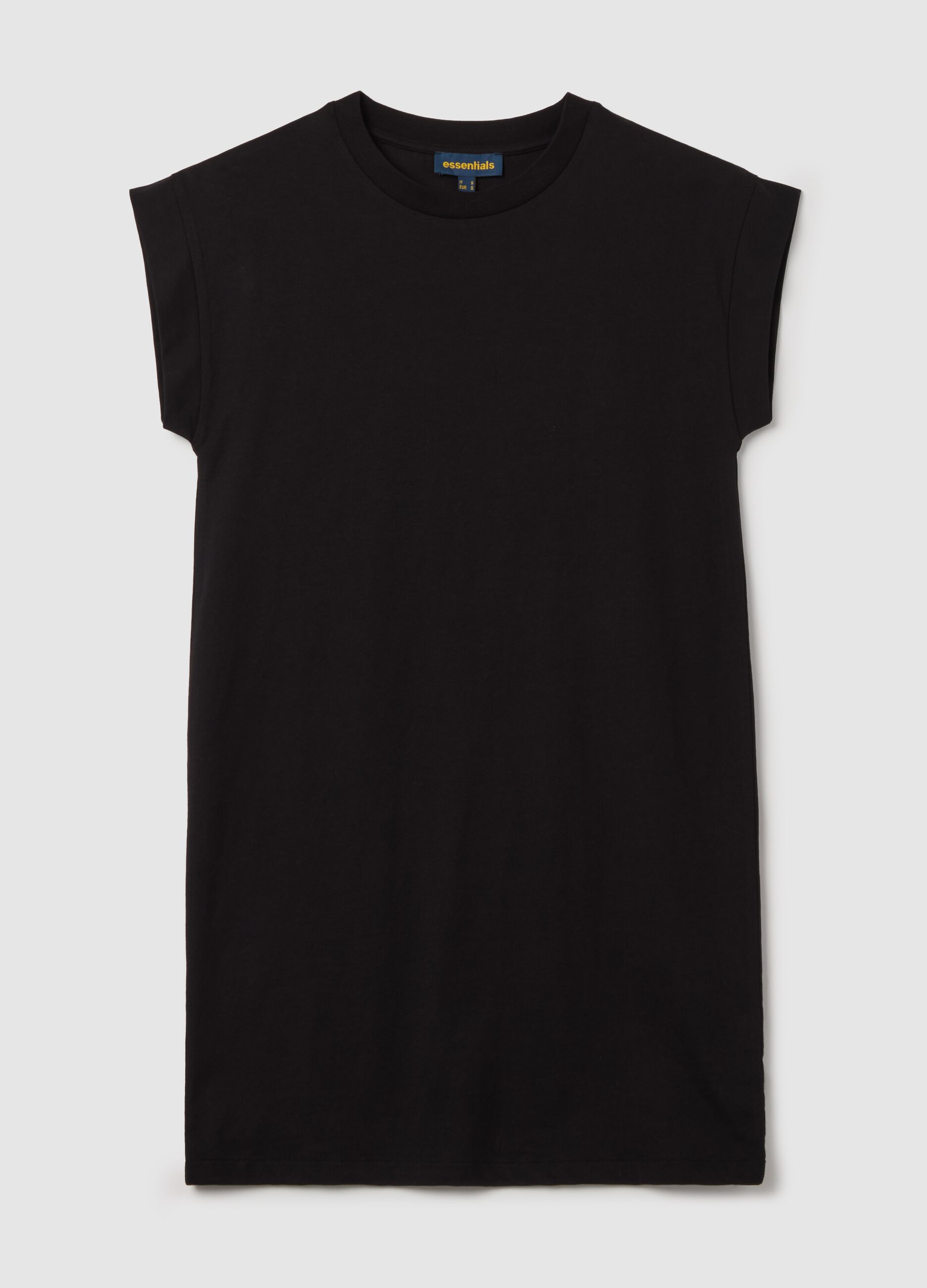 Abito t-shirt Essential in cotone nero