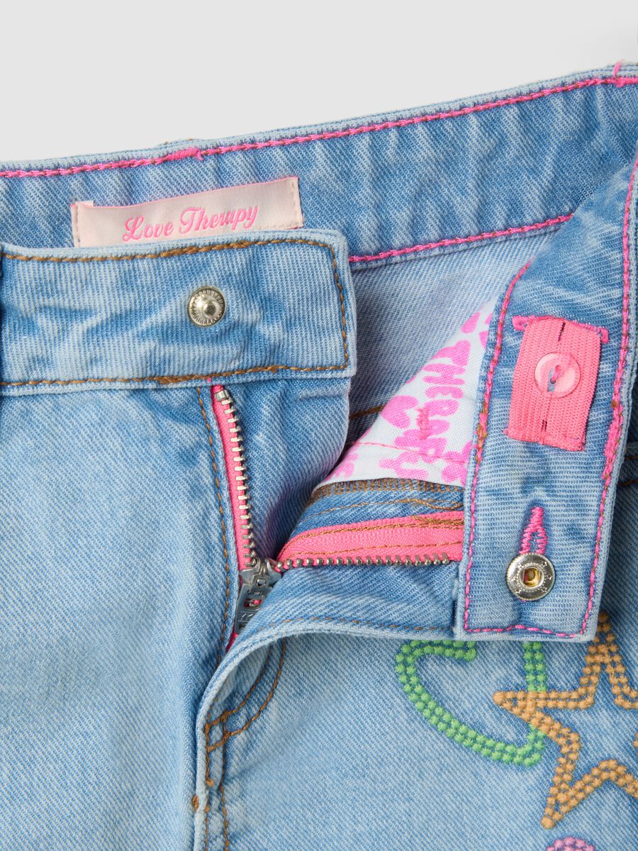 Pure Cotton Mini Skirt with Colourful Embroideries_2